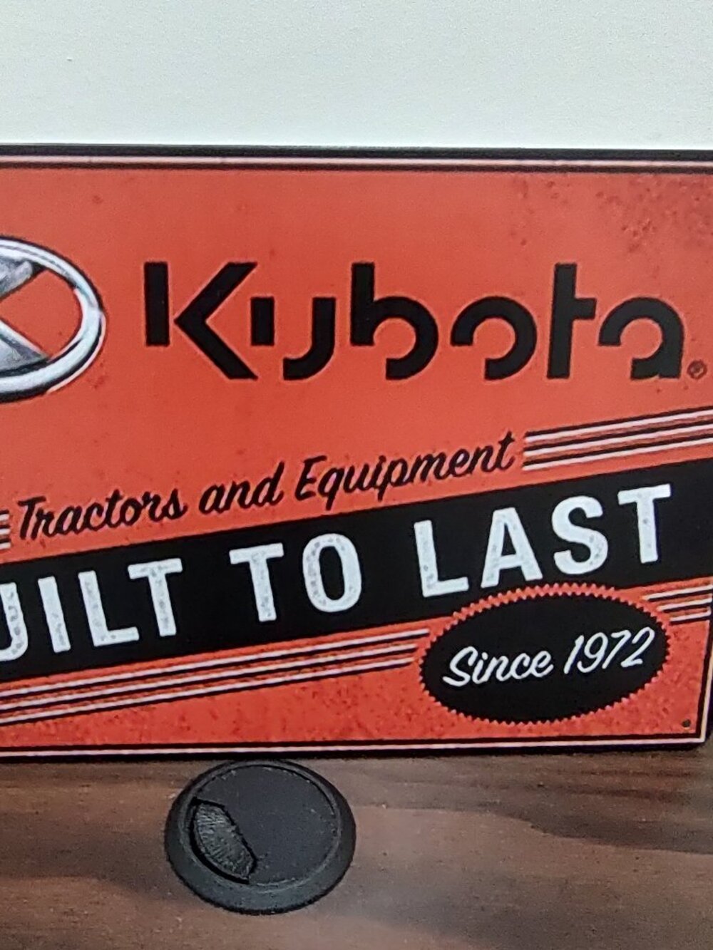 Kubota Farm Tractor Heavy Equipment Metal Tin Sign Shop Wall Decor 12x8